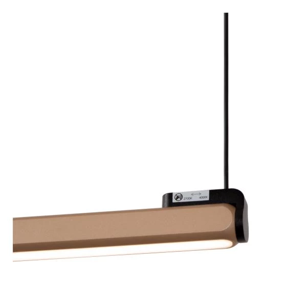 Lucide Premium BRAGA - Pendant light - LED Dim. - CCT - 1x36W 2700K/4000K - Coffee - detail 1